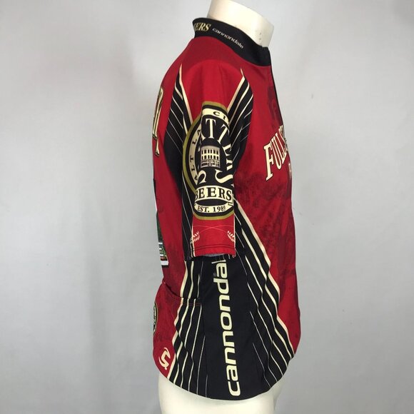 SQUATTERS FULL SUSPENSION PALE ALE - MEN'S S/M - RED FULL ZIP CYCLING SHIRT - Picture 2 of 3